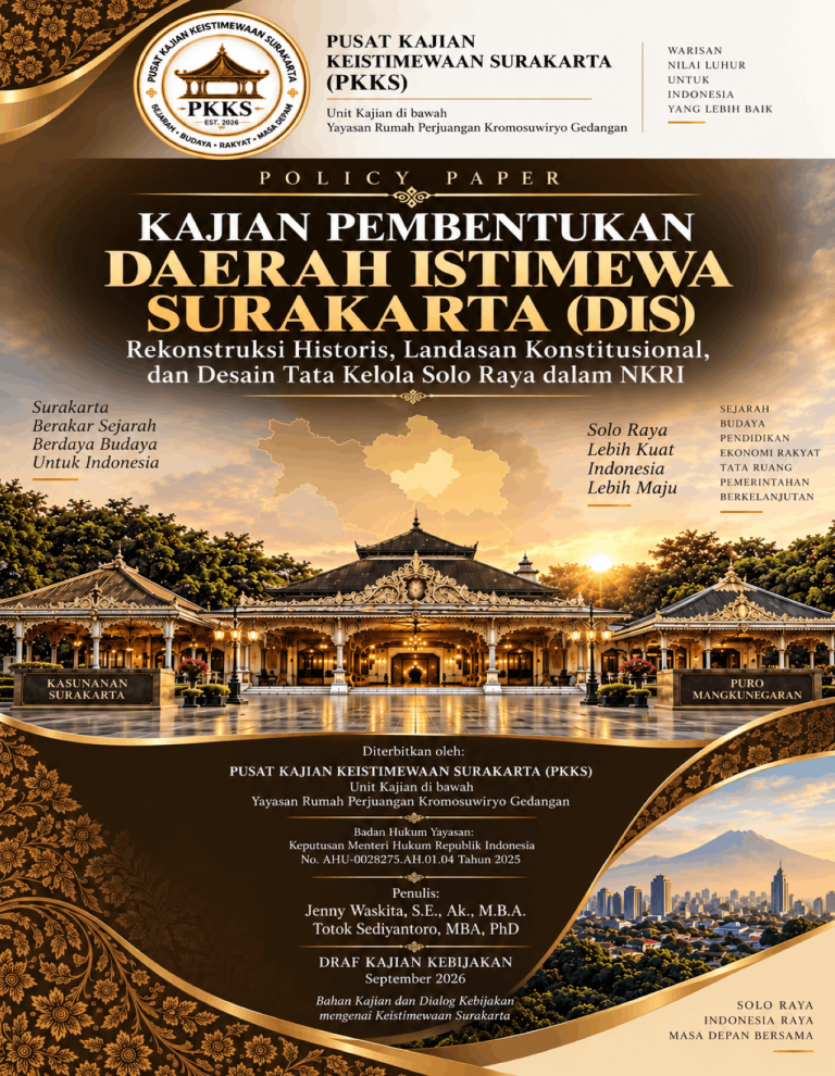 Policy Paper Pembentukan Daerah Istimewa Surakarta (DIS)